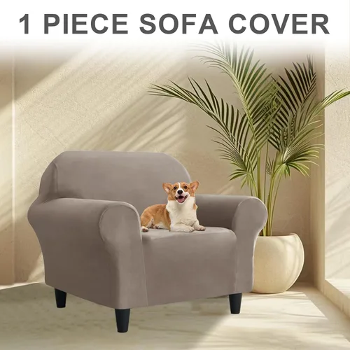 Miniatura 340 de Funda para Sofá de Terciopelo, Fundas Elásticas para Sofá para Funda Principal Separada/Respaldos y Cojines de Asiento, Funda para Sofá, para Fundas