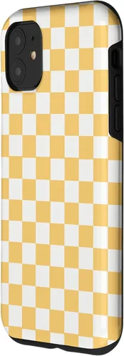 Miniatura 2 de Funda con patrón clásico de cuadros amarillo para iPhone 11
