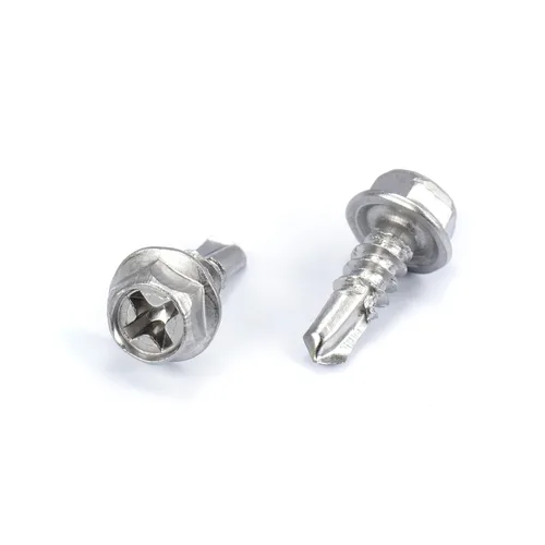 Miniatura 9 de THE CIMPLE CO Tornillo de cabeza hexagonal autorroscante/perforación, tamaño #14, 1 pulgada de longitud, acero inoxidable 410 con cabezal