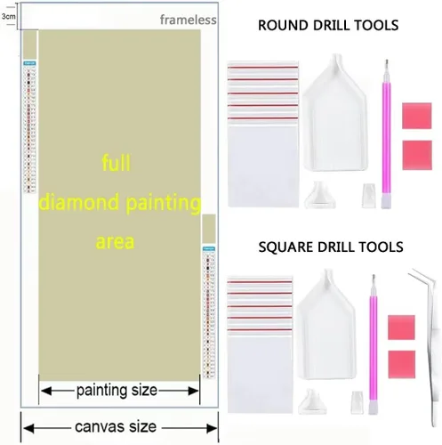 Miniatura 6 de Arte de diamantes de bosque de Egipto, kits de pintura de diamante DIY por números kit para adultos, accesorios de pintura de diamante completo, 5d