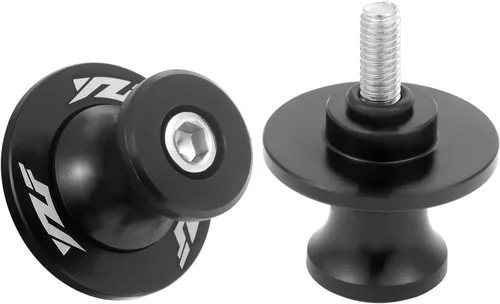 2 piezas de carretes de brazo oscilante para motocicleta para Yamaha YZF R1 R3 R6 R6S R25 R15 R125 600R de aluminio (negro)