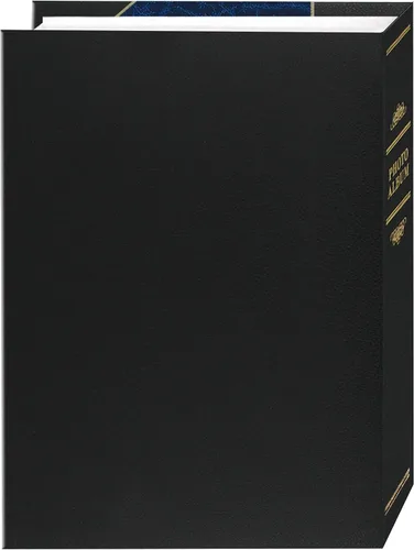 Miniatura 3 de Pioneer Photo Albums LBT-57/NB - Álbum de fotos de 50 bolsillos con cubierta de cuero sintético azul marino y negro para impresiones de 5 x 7