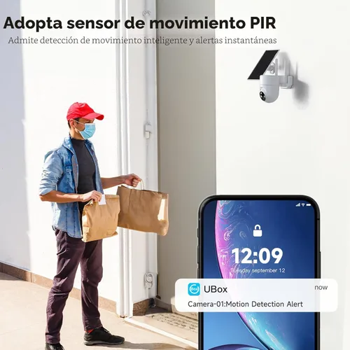 Miniatura 4 de ELYSOO Cámara Solar Inalámbrica para Exteriores, Visión Nocturna a Color 2K, Cámaras de Seguridad Inalámbricas para Exteriores con Vista de 360°