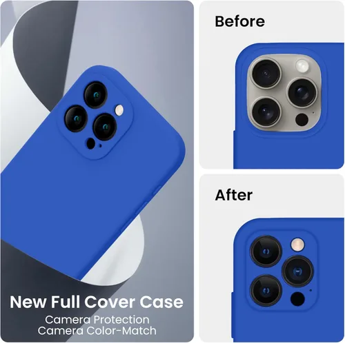 Miniatura 3 de FireNova Funda diseñada para iPhone 15 Pro Max, Funda de Teléfono de Silicona Mejorada [Protección de Cámara] con [2 Protectores de Pantalla], Forro