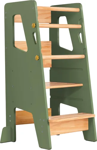 Miniatura 8 de OCODILE Torre de Pie para Niños Pequeños - Taburete Ayudante de Cocina con Altura Ajustable para Niños Pequeños - Taburete de Cocina Ideal para 2