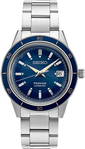 SEIKO Reloj automático para hombre, colección Presage con inspiración de reloj vintage de los años 60, resistente al agua hasta 164.0 ft