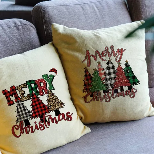 Miniatura 2 de Vinilo de transferencia de calor de Navidad HTV para camisetas, parches clásicos de lana cuadriculada, parches de hierro negro, rojo, verde