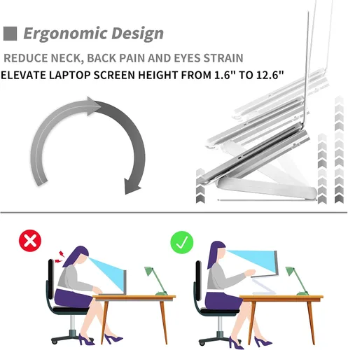 Miniatura 4 de SOUNDANCE Almohadilla de refrigeración para laptop con ventilador de bajo ruido y concentradores USB 3.0, enfriador ventilado para laptop que evita