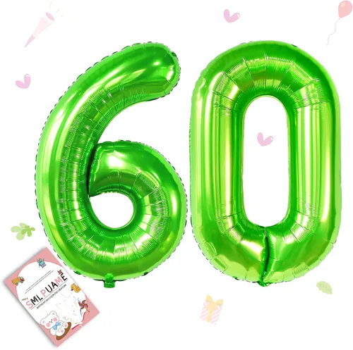 Miniatura 68 de Globos de números de 40 pulgadas del 0 al 9 dorados grandes del número 0, globos digitales para suministros de decoración de celebración de fiesta