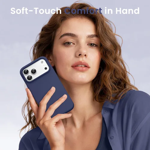 Miniatura 254 de GONEZ Funda de silicona para iPhone 15 Pro Max, compatible con Magsafe, protector de cámara + protector de pantalla, forro de microfibra suave