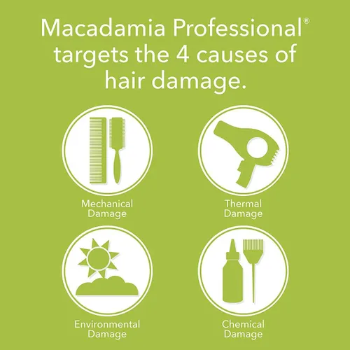 Miniatura 3 de Macadamia Professional Champú nutritivo reparador para el cabello, limpiador hidratante de aceite de argán para el cuidado del cabello seco dañado