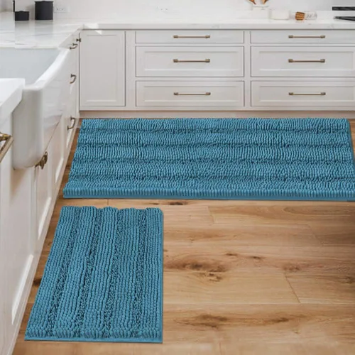 Miniatura 145 de H.VERSAILTEX - Alfombras de baño, juego de 2 piezas, alfombra de contorno para baño, juego de alfombras para inodoro, alfombra antideslizante
