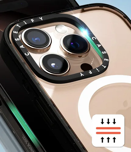 Miniatura 5 de Funda Impact de CASETiFY para iPhone 13 Pro Max con Magsafe - Estuche Claro Cuento de Invierno - Claro Negro Estuche transparente Winter Tale