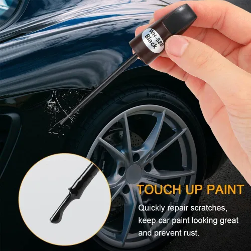 Miniatura 3 de Pintura negra de retoque para automóviles, bolígrafo de reparación de arañazos de pintura de automóvil dos en uno, solución rápida y fácil para Negro