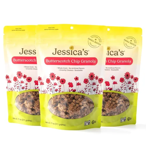 Miniatura 7 de Jessica's Natural Foods - Granola de cereza de almendras sin gluten hecha con cerezas secas de Michigan y almendras tostadas, sin OMG, sin sabores