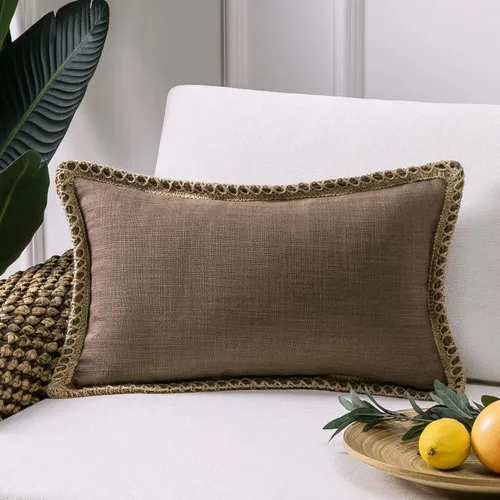 Miniatura 60 de Phantoscope Farmhouse - Fundas de almohada decorativas para exteriores, Poliéster & Mezcla de poliéster, Beige, 18" x 18