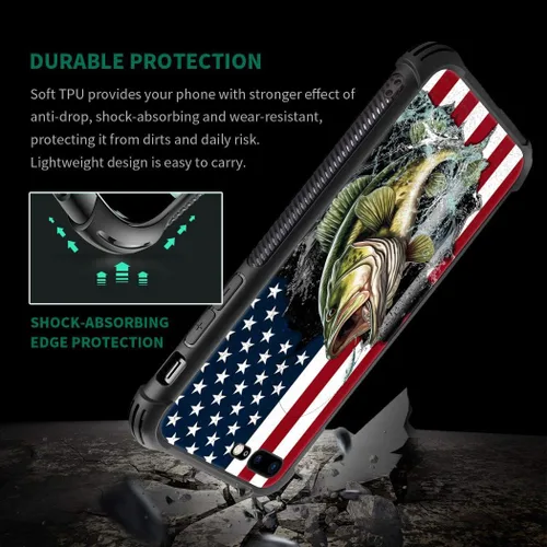 Miniatura 105 de DAIZAG Compatible con iPhone 13 Pro Max, Funda de TPU Protectora Anti-Arañazos Todo En Uno, Fundas para Hombre Mujer - Motivo de Madera Americana