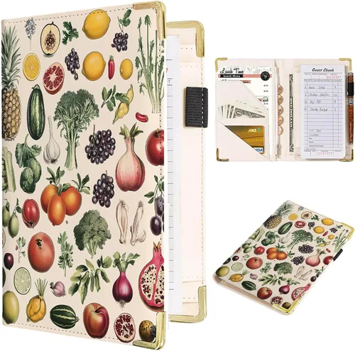Miniatura 11 de TUMOVO Libro de servidor de colección de peces bajo el agua, libros de camarero de alto volumen para camarero Goldfish Cartera de cuero