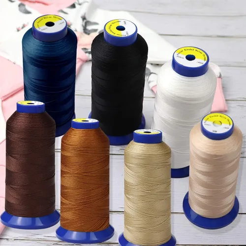 Miniatura 4 de Hilo de nailon adherido para costura, hilo de nailon resistente para cuero, jeans, tapicería y tejer; #69 T70 tamaño 210D/3 1400 yardas