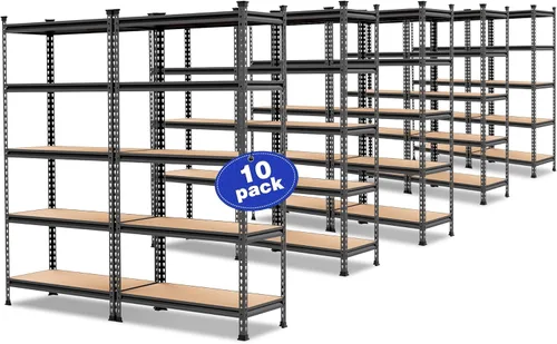 Miniatura 15 de WORKPRO Estantería de almacenamiento de metal de 5 niveles, 48 pulgadas de ancho x 24 pulgadas de profundidad x 72 pulgadas de alto, estante