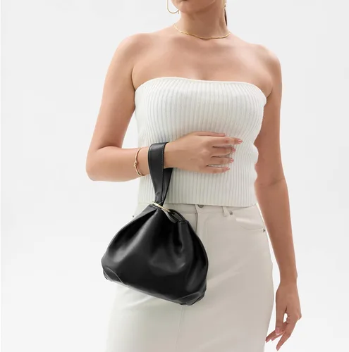 Miniatura 6 de Bolso de mano para mujer, de piel vegana, suave, con asa superior, bolso pequeño