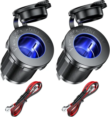 Miniatura 7 de KEWIG Enchufe de encendedor de cigarrillos de 12 V, enchufe impermeable para automóvil ATV RV de alimentación Oulet de 12 voltios, enchufe