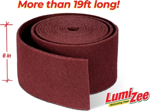 Miniatura 6 de Almohadilla de fregado resistente de 19 pies de tamaño ultra grande, color marrón, 19 x 6 x 0.3 pulgadas (19.7 ft x 5.9 in x 0.315 in), manchas