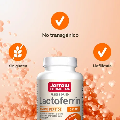 Miniatura 5 de Jarrow Formulas lactoferrin 250 mg, LACFE, 60, 1, 1