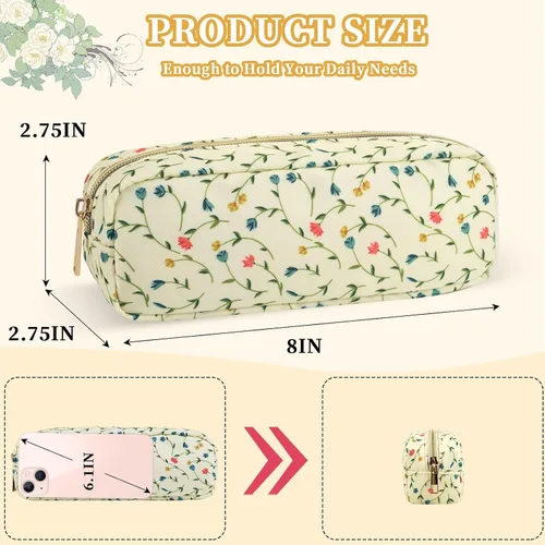 Miniatura 3 de Nolon - Mini bolsa de maquillaje para mujeres y niñas, bonita bolsa de maquillaje preparada para cosméticos con cremallera, bolsa organizadora