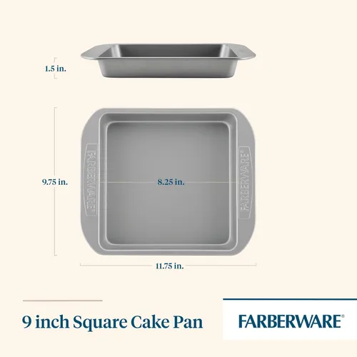 Miniatura 21 de Farberware - Charola de horno de 9 por 13 pulgadas, antiadherente, Round, 9, Plateado
