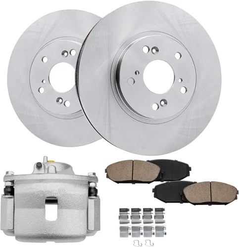 Miniatura 26 de Detroit Axle - Rotores de freno para Jeep Compass 2015-2022 Renegade 2016-2022 Fiat 500X 2016-2022, 2018, 2019, 2020, 2021. Reemplazo de rotores