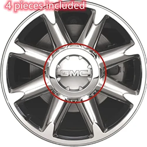 Miniatura 2 de 4 piezas de tapas centrales de ruedas cromadas Compatibles con GMC Sierra 1500, Yukon Denali 2007-2014 #9598046