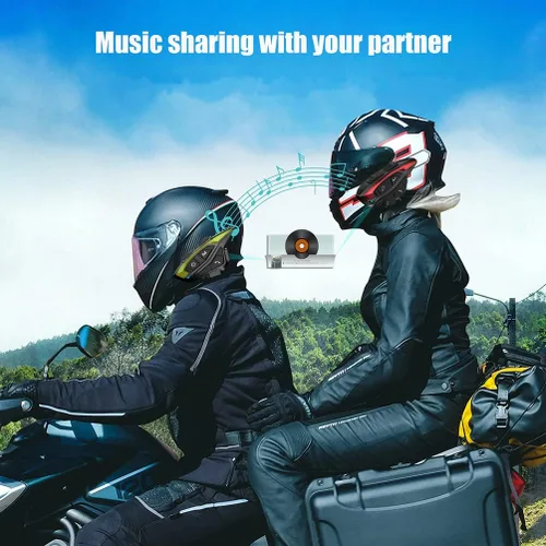 Miniatura 6 de Kit de intercomunicador Bluetooth para casco de motocicleta, casco de motocicleta con cancelación de ruido DSP/CVC, intercomunicador de casco de 8