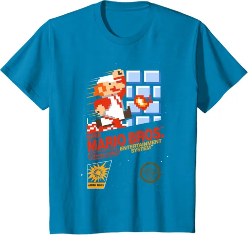 Miniatura 6 de Super Mario Dashin - Camiseta gráfica de acción, ajuste clásico, cuello redondo, color negro
