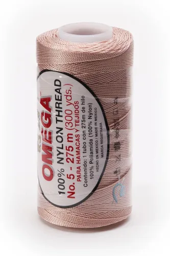 Miniatura 52 de Nylon NO.5 by Omega - Cuerda fuerte 100% nailon para ganchillo fino y manualidades - Color: 04 amarillo claro