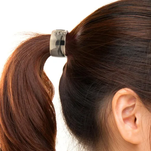Miniatura 7 de KALLORY 6 piezas de cola de caballo para el cabello, con diamantes de imitación, ligas elásticas para el cabello, accesorios para el cabello