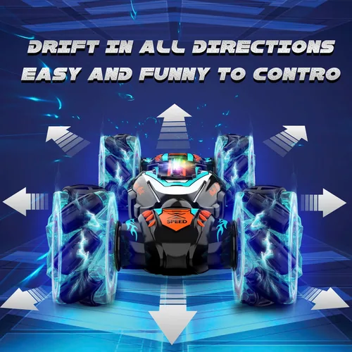 Miniatura 2 de Coche de Control Remoto, Coche de Acrobacias RC con Detección de Gestos, 4WD Transformable Fuera de Carretera para Girar, Coches RC de 2.4Ghz