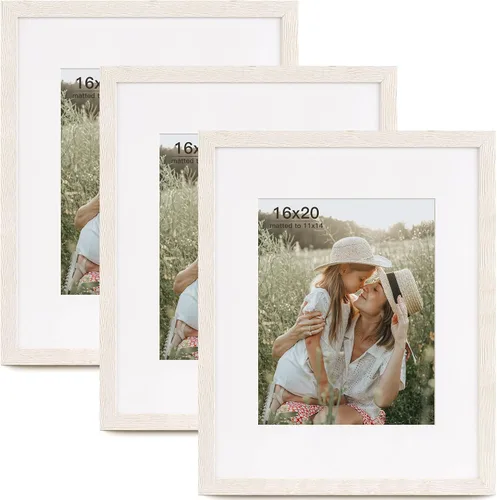 Miniatura 16 de Momentworth Portarretratos de 4 x 6 pulgadas con paspartú para 3.5 x 5 pulgadas, marcos de fotos con grano de madera negra envejecida para pared