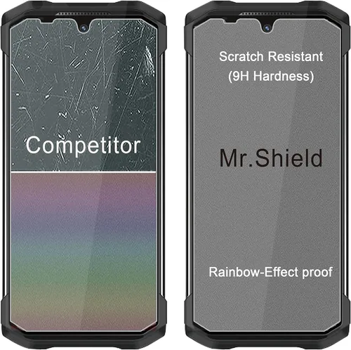 Miniatura 4 de Mr.Shield [Paquete de 3] Protector de pantalla para Doogee S98 Pro/Doogee S98 [vidrio templado] [Vidrio japonés con dureza 9H] Protector de pantalla