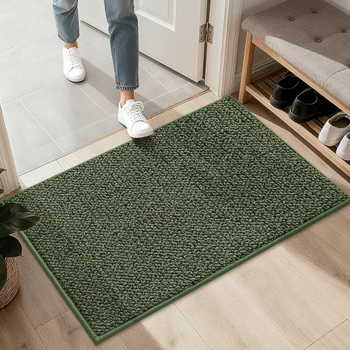 Miniatura 15 de BEQHAUSE Alfombra de Entrada de 20"x32" Tapete Interior para Puerta Antideslizante Lavable, Alfombras de Pasillo Absorbentes y Resistentes a Manchas