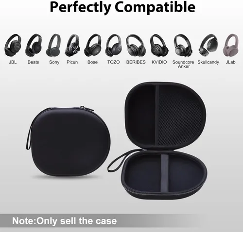 Miniatura 2 de XANAD Funda compatible con auriculares Sony WH-CH720N WH-CH520 con cancelación de ruido, color negro