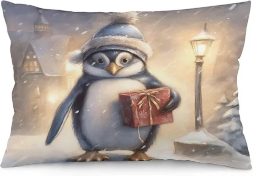 Miniatura 11 de Fundas de almohada de primavera con bonitos muñecos de nieve, fundas de almohada rústicas para vacaciones, funda de almohada tamaño Queen