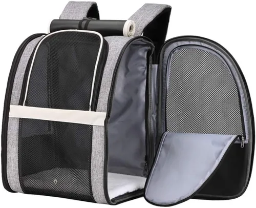 Miniatura 9 de Texsens Mochila para transportar mascotas innovadora de burbuja para gatos y perros Rosa (mesh pink)