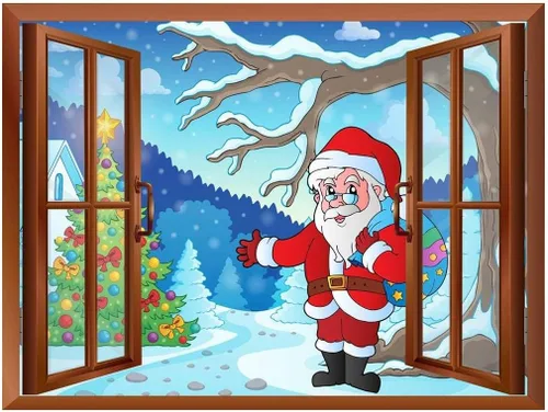 Miniatura 14 de wall26 Vinilo adhesivo de pared con diseño de Papá Noel y renos en la noche de luna llena, autoadhesivo, extraíble, para ventana, 24 x 32 pulgadas