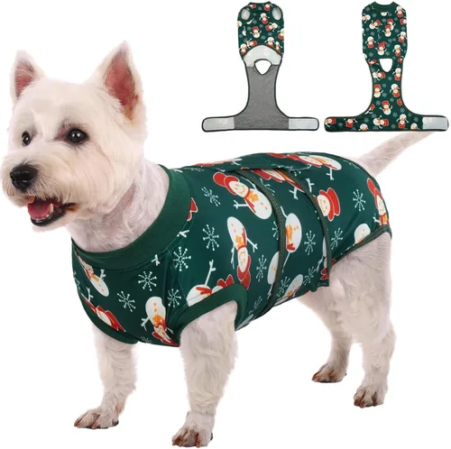 Miniatura 41 de Kuoser Traje de cirugía para perro, cómodo traje de recuperación para perros hembras para cirugía, mameluco protector posoperatorio, alternativa