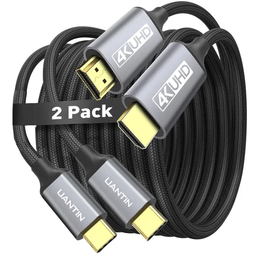 Miniatura 8 de UANTIN Cable USB C a HDMI de 3 pies Cable USB 3.1 tipo C a HDMI de alta velocidad 4K [compatible con Thunderbolt 3/4/5] con MacBook, Galaxy S9 a