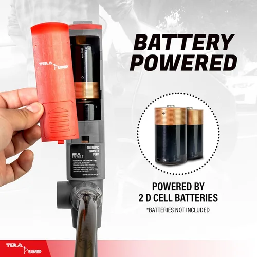 Miniatura 2 de Bomba TERA PUMP TREP01-T de transferencia de líquido, de combustible, multiusos, de baterías, con control de flujo de parada rápida.