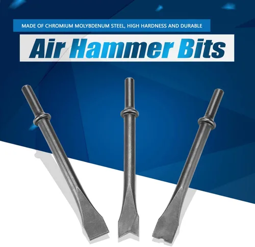 Miniatura 4 de Jazar Durable Cromo Molibdeno Acero Universal Air Hammer Punch Chipping Bits Herramienta, juego de cinceles, vástago redondo para perforación