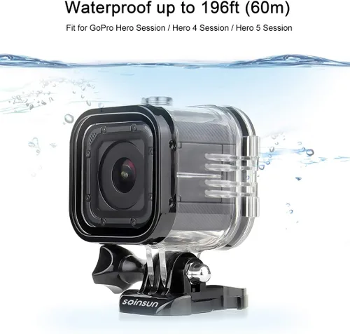 Miniatura 5 de Carcasa de buceo impermeable con accesorios de soporte para cámaras GoPro Hero 5/4/Session