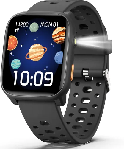 Reloj inteligente para niños con juegos de rompecabezas, relojes para niños de 1.83", monitor de ritmo cardíaco, monitor de sueño, podómetro, reloj